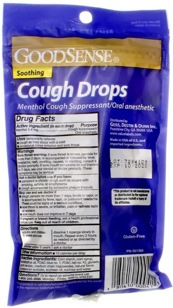 Cough Drops Back