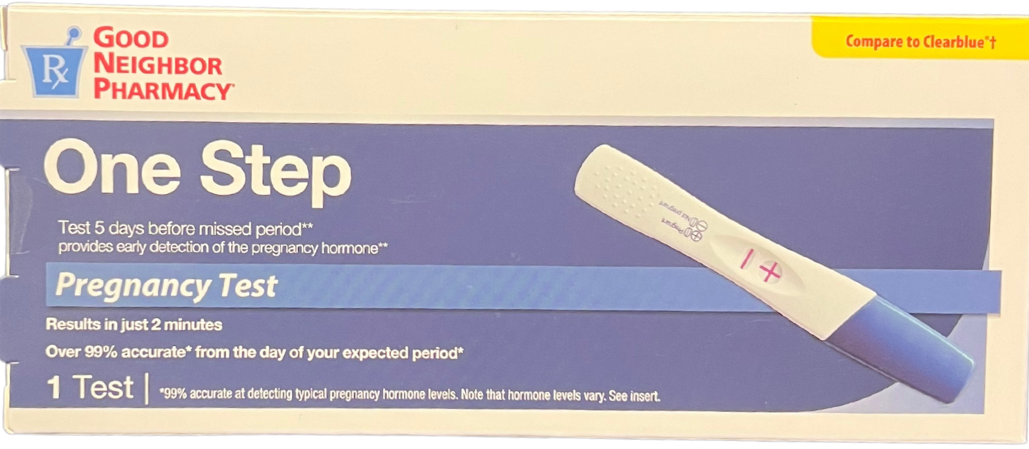 One Step Pregnancy Test back