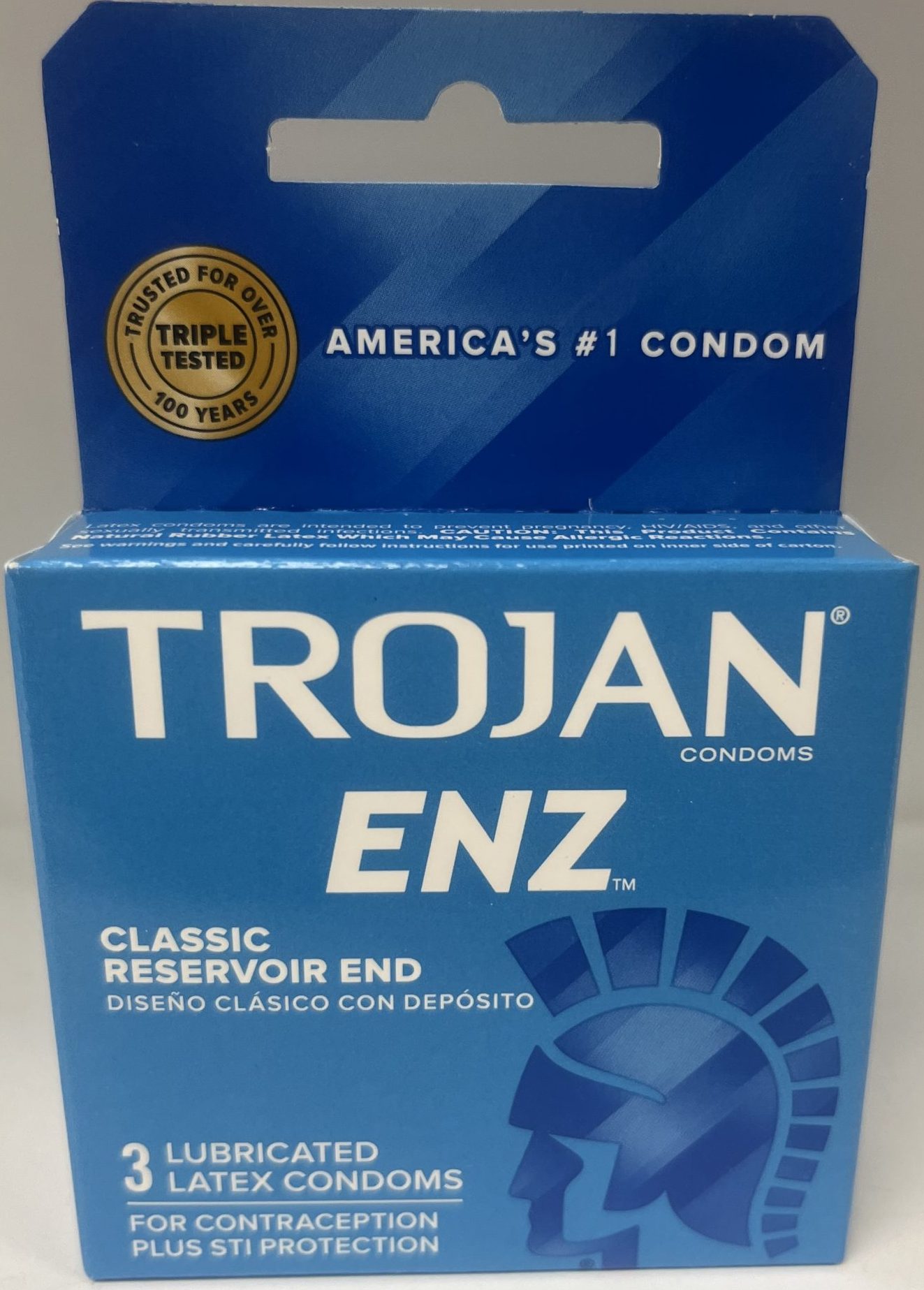 Trojan ENZ condoms. front package