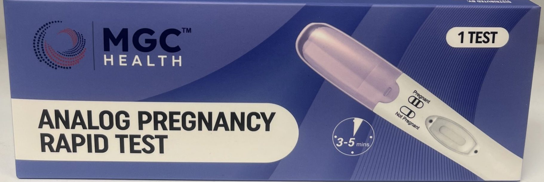 Analog pregnancy rapid test front of package